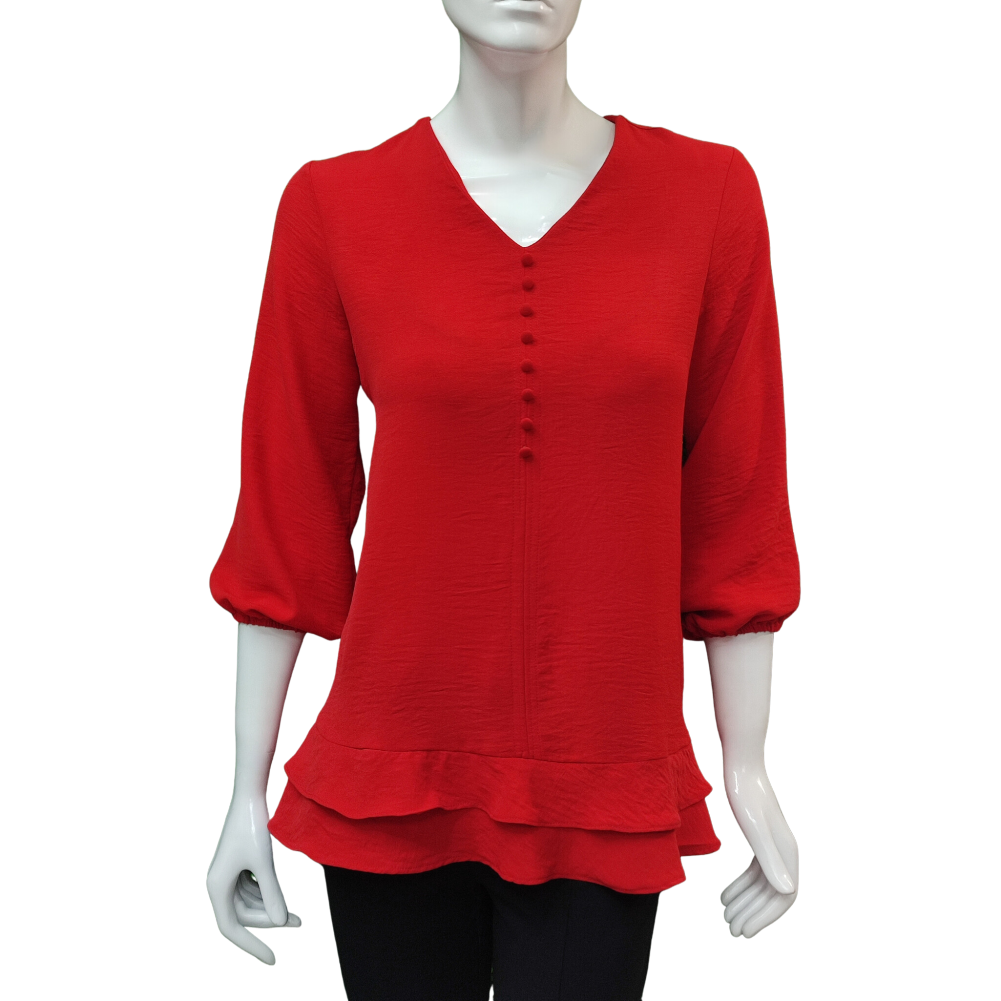 Blusa roja manga tres cuartos - Baronia
